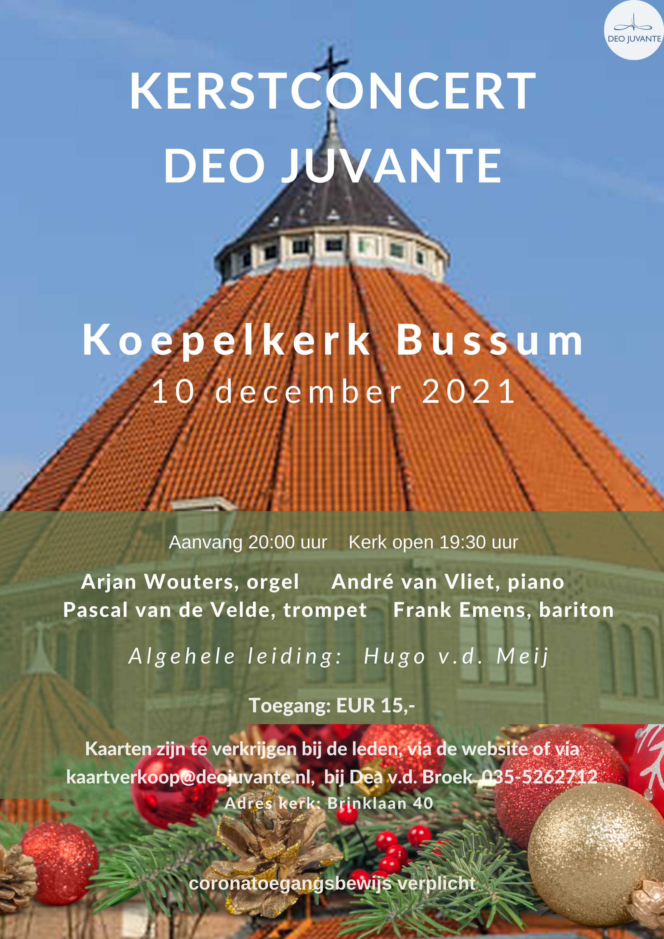 Kaartverkoop Kerstconcert 10 december 2021